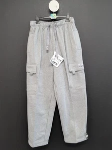 Pro Club Heavyweight Fleece Cargo Long Pants Mens Size Medium Heather Gray - Picture 1 of 8