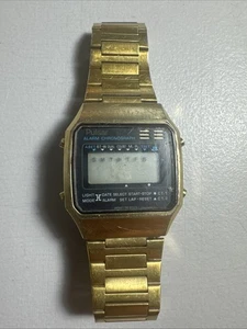 Reloj Cronógrafo Alarma Pulsar Vintage Y759-5019A Tono Dorado - Sin Probar - Imagen 1 de 7