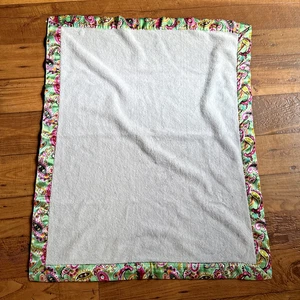 Vera Bradley Tutti Frutti Plush Baby Blanket White Satin Paisley Edge Soft Lovey - Picture 1 of 4
