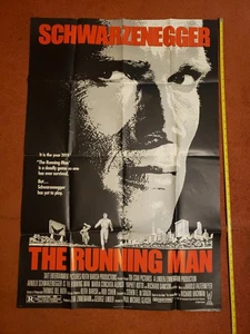 Póster original de la película Arnold Schwarzenegger "The Running Man" 27x41 doblado (324f - Imagen 1 de 22