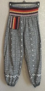 Kathmandu Imports Women's Gray Elephant Harem Pants Hippie Boho Joggers - Picture 1 of 11