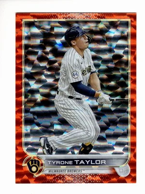 2022 Topps Update #US99 Tyrone Taylor Orange Rainbow Foil #/299 - Image 1 of 2