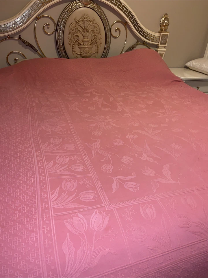 Funda Colcha Lujo $400 Queen/Doble Tamaño 240x215 Cm Algodón Melocotón Foto 1 de 4