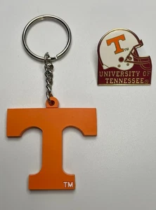 VTG 1998 Tennessee University Football Helmet Hat Lapel Jacket Pin Keychain Set - Picture 1 of 10