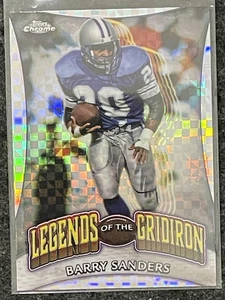 2024 Topps Chrome #LOG-18 Barry Sanders Legends Gridiron X-Fractor Detroit Lions - Bild 1 von 2
