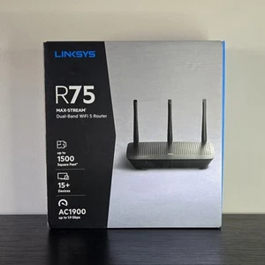 Linksys R75 AC1900 Max-Stream Dual-Band WiFi 5 Router EA7500 - Brand New - Picture 1 of 5