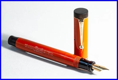 1930S Parker Duofold Senior Lucky Curve In Coral Red With F 14K Nib - Denmark - Image 1 of 4