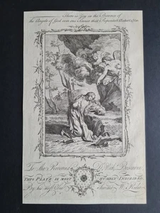 Antiker Bibeldruck von 1765 - Buße Sünder - Lukas 15,10 - Bild 1 von 3