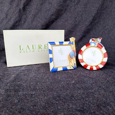 Ralph Lauren Hogar Niños Circo Rayas Marco Conjunto De Dos Nuevo En Caja Foto 1 de 4