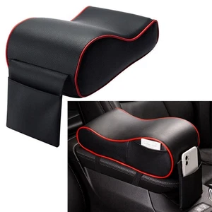 Consola central reposabrazos caja cojín almohadilla cuero PU espuma viscoelástica alfombrilla auto universal - Imagen 1 de 5
