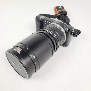 Sony Alpha a5000 black 20.1 MP Digital Camera w/ Vivitar 62-90mm Telephoto Lens - Picture 1 of 23