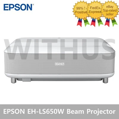 EPSON EH-LS650W 3,600 Lumens 120" 4K PRO-UHD Laser Beam TV Projector - Tracking_ - Image 1 of 4
