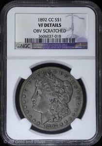 1892-CC $1 Morgan Silver Dollar NGC VF Details - Picture 1 of 4