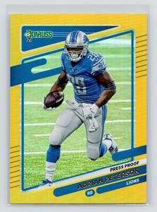 2021 Donruss #175 Press Proof Gold Adrian Peterson