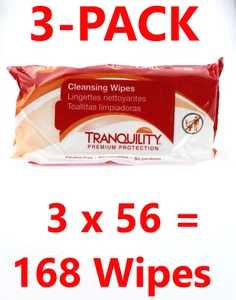 3-PK / Tranquility Adult Wipe or Washcloth 9 x 13" 3101 - 56 Wipes Per Bag = 168 - Picture 1 of 5