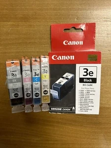 Set completo di cartucce di inchiostro originali OEM Canon BCI-3e giallo ciano magenta, 2 nere - Foto 1 di 3
