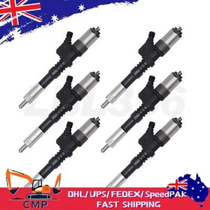 6pcs Fuel Injectors 095000-0800 For Komatsu SA6D125E Engine  WA480-5L WA450-5L - Foto 1 di 9
