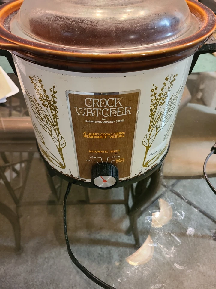 老式汉密尔顿海滩克洛克手表慢速烹饪锅 4 夸脱型号 415-1 — 第 1/2 张图片