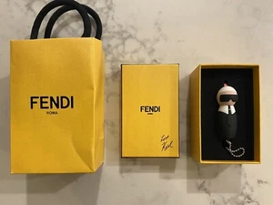 FENDI Bag Charm KeyChain USB Drive Black Karl Lagerfeld Limited Collectors - Picture 1 of 3