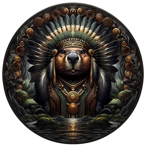 Biber Totem Aufkleber - Geist Tier Aufkleber - Indianer Totem Aufkleber - Bild 1 von 1