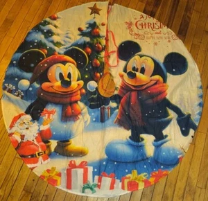 Falda Árbol Navidad Mickey Mouse Raro 47" Feliz Navidad y Feliz Año Nuevo - Imagen 1 de 6