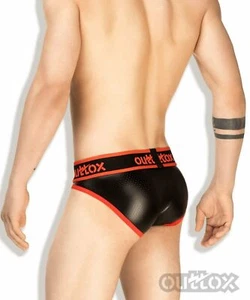 Calzoncillos traseros cortos regulares Outtox Maskulo rojos BR142-10 3 - Imagen 1 de 3