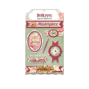 Bo Bunny Aryias Garten geschichtete Spanplatten Verzierungen 7 Stück Aufkleber, BoBunny - Bild 1 von 1