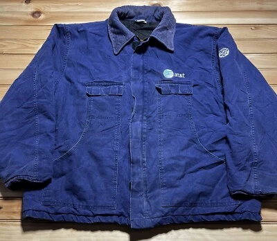Vtg AT&T VF Imagewear Mens Size 3XL Coat Jacket Work Uniform Corduroy Collar - Image 1 of 4
