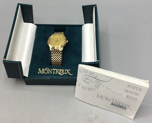Montreux Gold Men's Josten's Watch w/ Box And Booklet - Picture 1 of 8