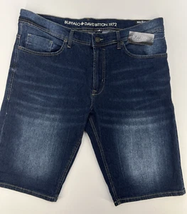 Buffalo David Bitton Cotton Blend Evan-X Denim Shorts Men’s 36 Blue NWT $69 - Picture 1 of 20