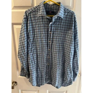Vineyard Vines Flannel Men's - Blue/Grey Plaid - Size XL - Picture 1 of 3