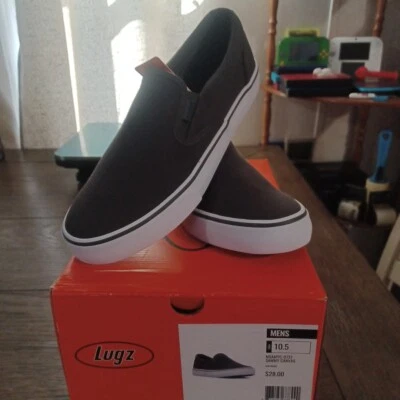 Para hombres Lugz Sammy Zapatilla Deportiva de Lona Sin Cordones Zapatos Informales Gris Talla 10.5 Nueva  Foto 1 de 4
