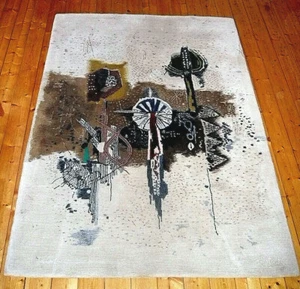 Johnny Friedländer 1912 - 1992 tappeto design artista tappeto 220 x 164 cm - Foto 1 di 5
