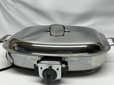 Sartén eléctrica de acero inoxidable pulido totalmente revestida modelo 6701 E105725 ** LEER ** Foto 1 de 4