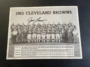 Jim Brown ** SIGNIERT ** 1965 CLEVELAND BROWNS 9x12 TEAMFOTO verkauft im Stadion - Bild 1 von 10