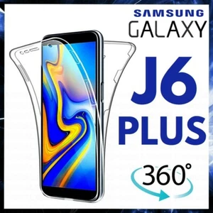 COVER 360° PER SAMSUNG GALAXY J6 PLUS CUSTODIA TRASPARENTE FRONTE RETRO SILICONE - Foto 1 di 6