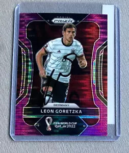 LEON GORETZKA Germania firmato di persona Panini Prizm 19/35 Coppa del Mondo FIFA 2022 - Foto 1 di 2