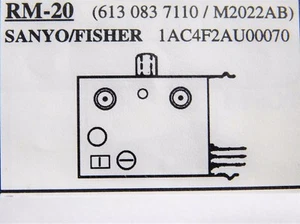 M2022AB/6130837110/for SANYO-FISHER / VCR RF MODULATOR / RM-20 /1 PIECE (qzty) - Picture 1 of 5