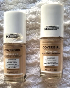 *Lot of 2* CoverGirl TruBlend (M3 Golden Beige) Hydrating / Hydratant Foundation - Picture 1 of 3