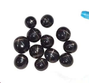 Black Star Diopside Round 6mm Loose Calibrated Cabochon Jewelry Gemstone - Picture 1 of 2