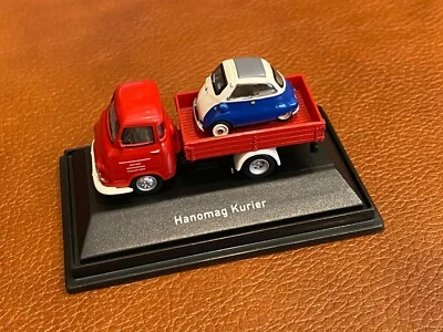 Schuco 1:87 HO Metal | Hanomag Kurier Transporter w/ BMW Isetta | # SHU62300 - Image 1 of 4