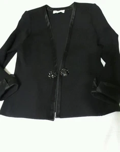 St John Evening By Marie Gray Size 2 Black Santana Knit Skirt Suit - Picture 1 of 6