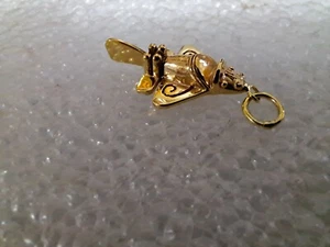 24 Kt Gold Plated Ancient Mayan Airplane Pendant - Picture 1 of 5