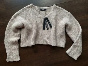 Amiri USA cropped Strick-Pullover Wolle grau beige S 679€ NEU! - Bild 1 von 5