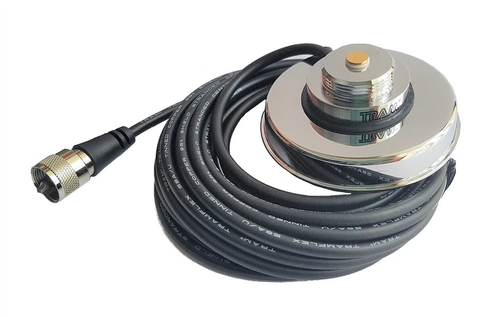 3" Chrome Magnet Antenna Mount NMO For Mobile Radio 17' RG58, PL259 1232 - Image 1 of 1