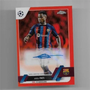 2022-23 Topps Chrome UEFA Autograph Auto Card : Ansu Fati #23/25 - Picture 1 of 2