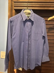 Europa Collection Boys Size 14 Blue Button Up Dress Shirt Dry Cleaned - Picture 1 of 6