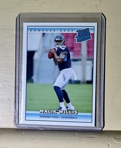 Tarjeta de fútbol americano retro de novato Malik Willis 2022 de la NFL Panini clasificación #25 1/4094 - Imagen 1 de 2