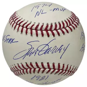 Steve Garvey Signed Auto Rawlings ROMLB Baseball w/ 4 Ins Stat Beckett W BAS COA - Picture 1 of 6