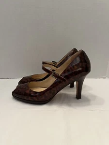Cole Haan NikeAir Patent Leather Leopard Tortoiseshell Pumps Heels Shoes 8 - Picture 1 of 16